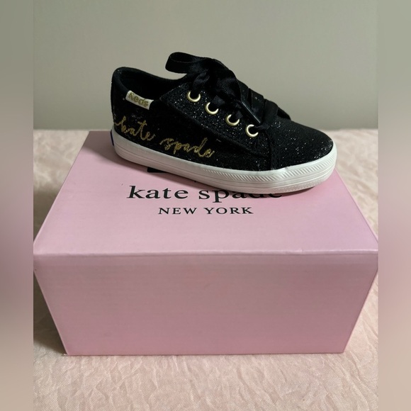 Kate Spade Keds Kickstart Sparkle Black Shoes - Toddler Size 5M - Picture 1 of 7